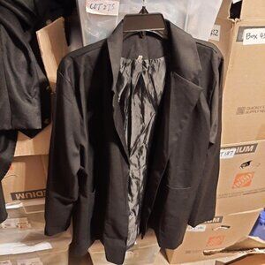 NEW ! Women Button Less Front Open Jacket Black Sz 2XL